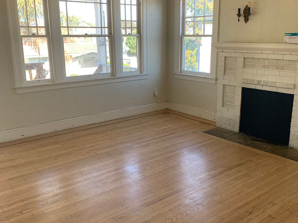 Living room with gleaming hardwood floors