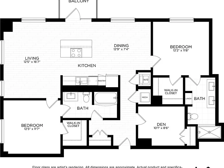 B8D floor plan The Henri At Pike & Rose