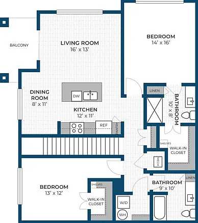 Floor Plan 2C | Seasons at Franklin | Apartments in Franklin, WI Floor Plan 2C | Seasons at Franklin | Apartments in Franklin, WI