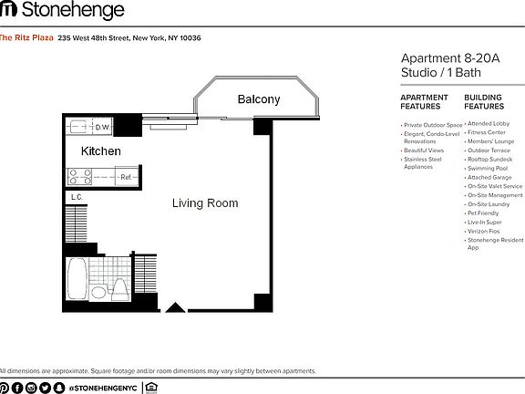 2nd image of 235 W 48th St APT 16a
