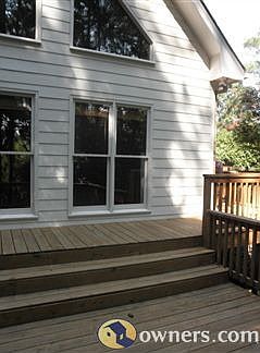 Hardie Plank Siding and Cypress Deck