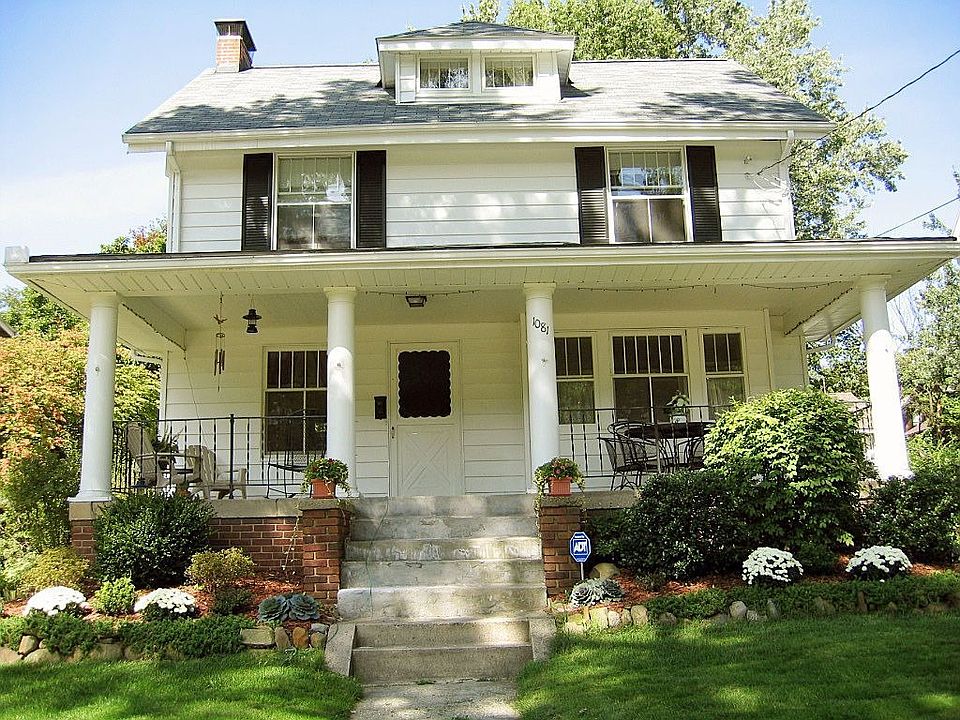 Front with large porch