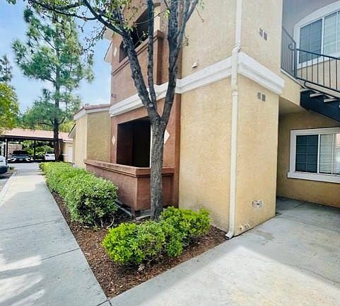 Ground level with patio
