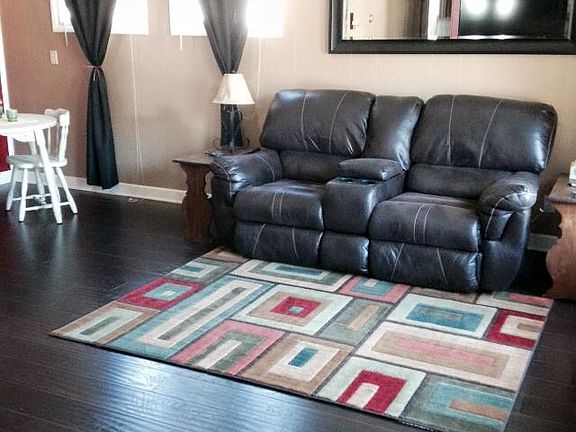 Living room with new floors