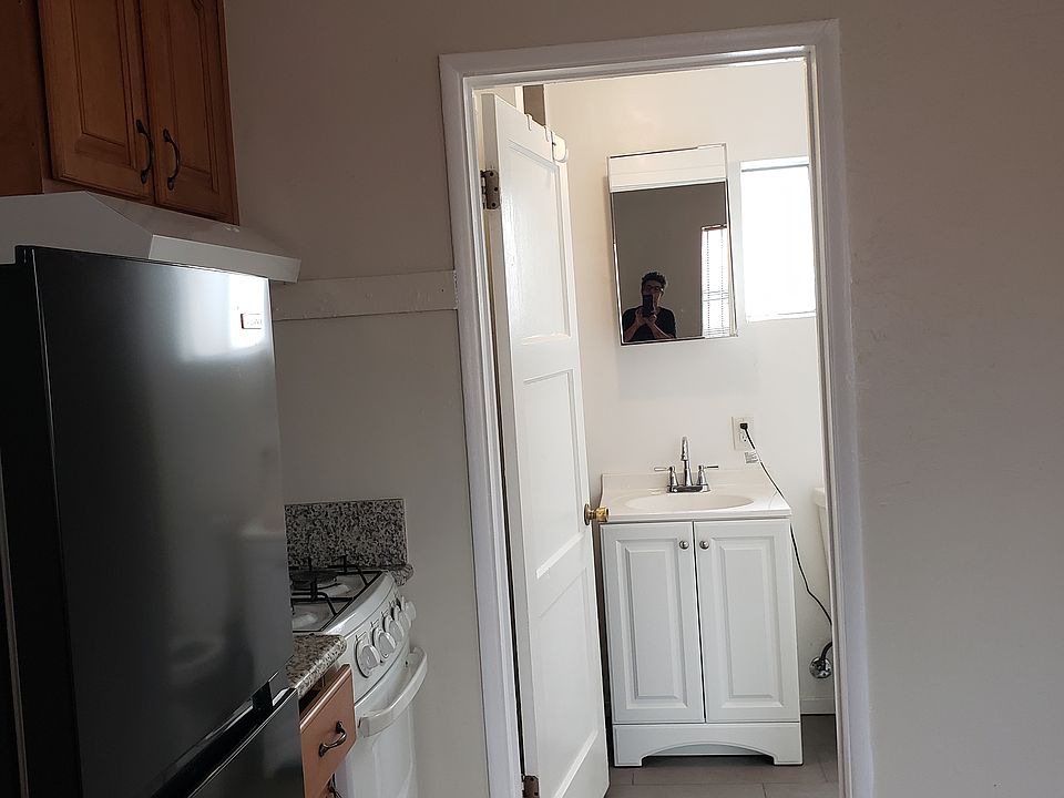Shot of bathroom entrance.