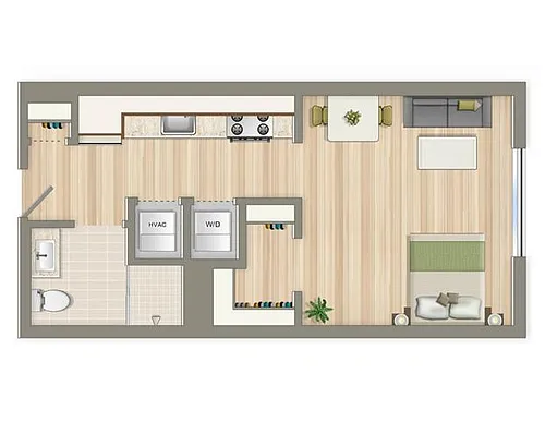 Floor plan Studio - B