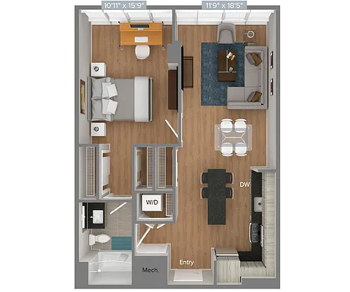 Floor plan A5-735sf-S