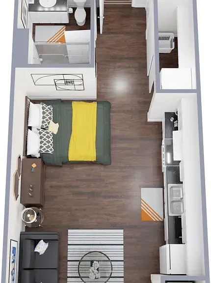 S1 - 452 square feet S1 - 452 square feet