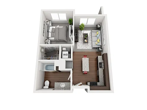 Floor plan 1X1 B1