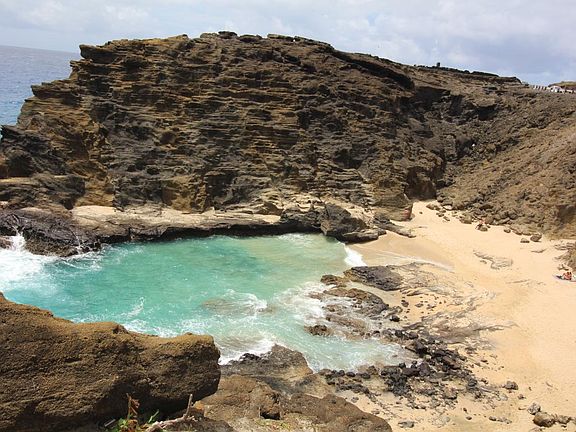 Drive to a private cove below