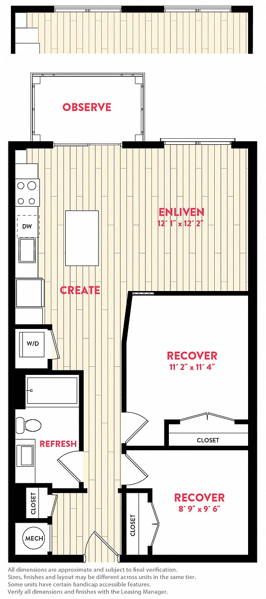 Floor plan AD1 + den