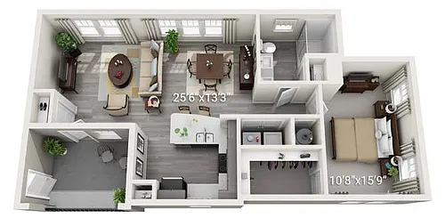 Floor plan A1H - Grey Palette