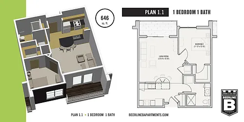 Floor plan 1B1B