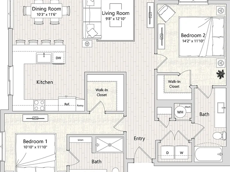 Two Bedroom - C2 Two Bedroom - C2