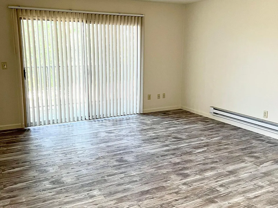Living room overlooking balcony