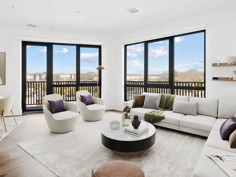 Living Room with Balcony and Hard Surface Flooring