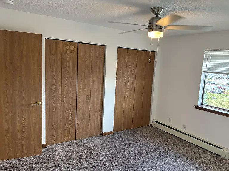 bedroom with large double closet