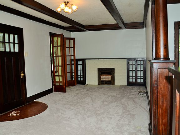 Living room, fireplace view