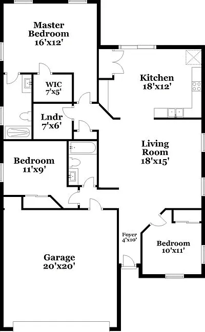 3 bed, 2.0 bath, 1327 sqft, $2,085 — Photo 2