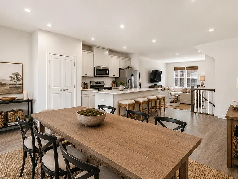 Dining big enough to include a real table! (Photos are virtually staged)