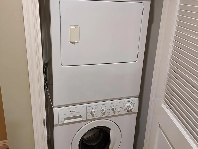 In unit washer and dryer-- in the process of being replaced with a new unit.