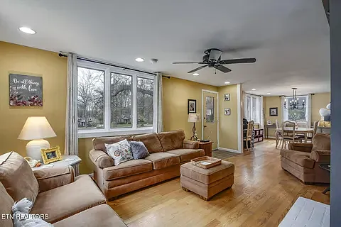 Large windows with abundant natural light.