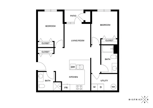 Floor plan 2x2b