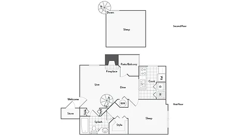 Floor plan Arlington Loft