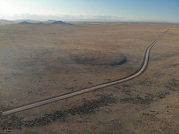 Aerial view of the property