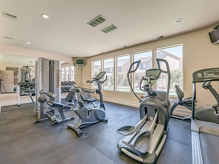 Clubhouse fitness center.