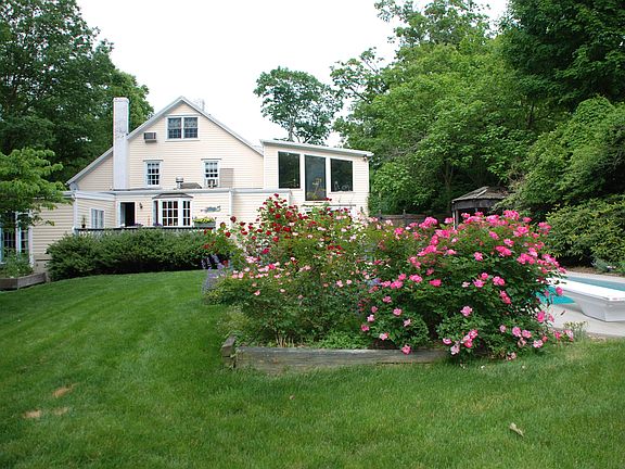 View of back with deck