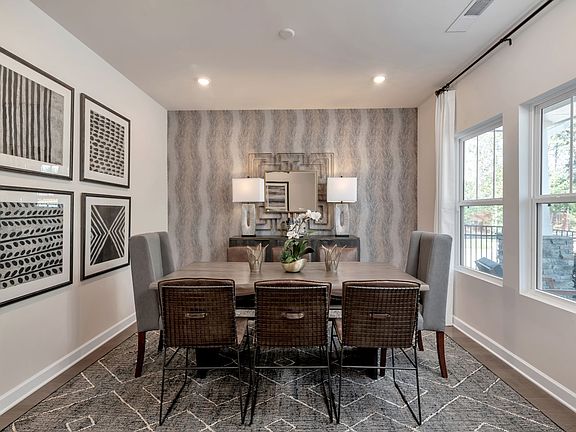 Turn the downstairs flex space into a dining room.