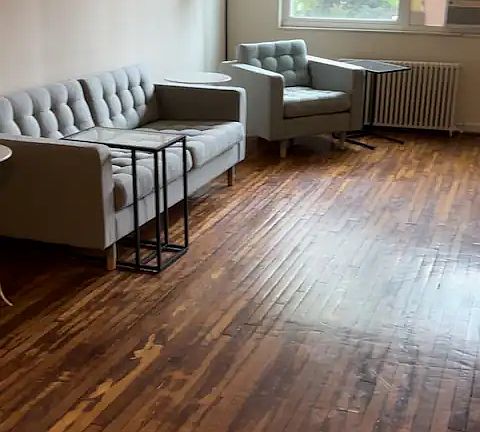 Beautiful original hardwood floors and great light.