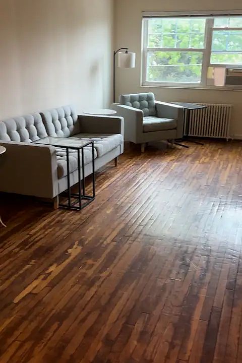 Beautiful original hardwood floors and great light.