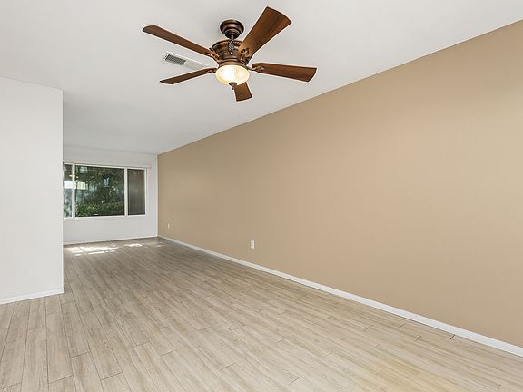 Dining area looking into living room