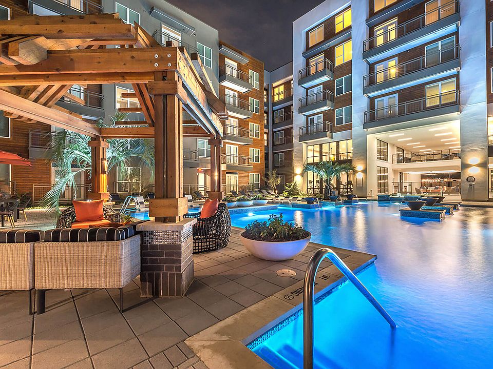 Outdoor lounge overlooking our resort-inspired pool