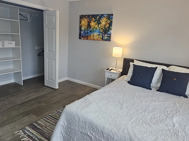 Primary Bedroom has plenty of closet space with shelves