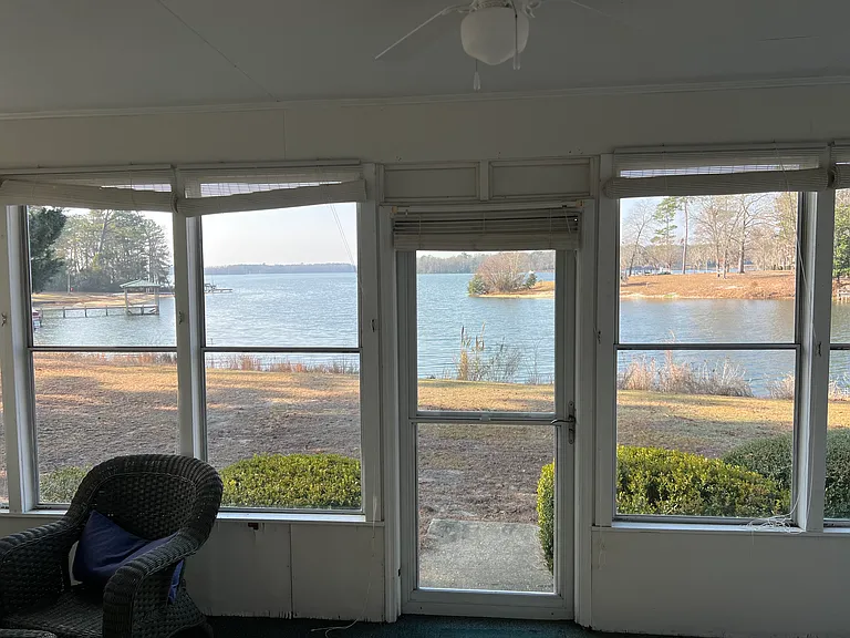 View of lake from sun porch
