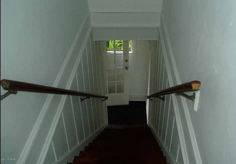 Private stairs to apartment