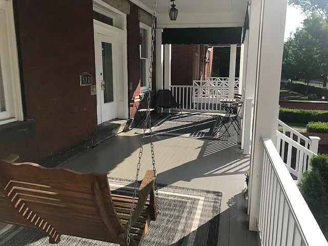 5931 Walnut Street Front Porch