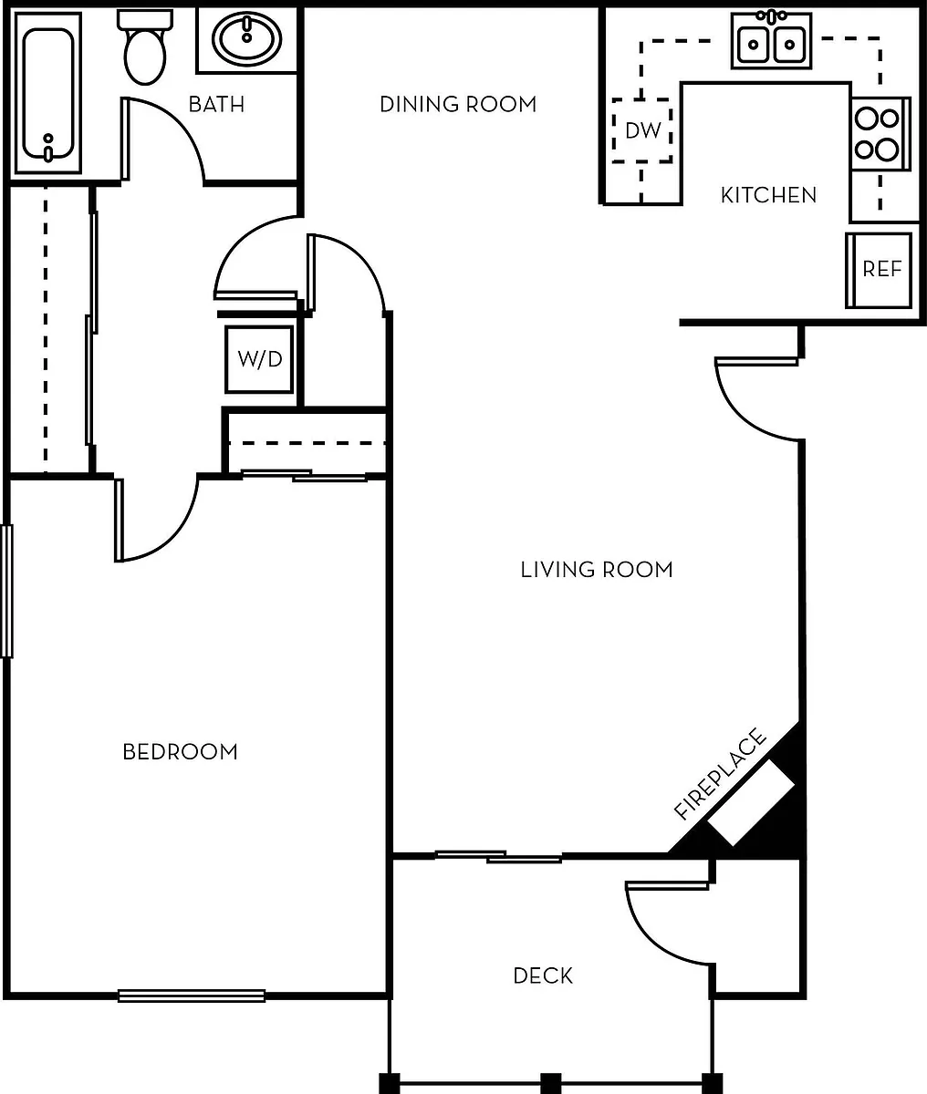 Floor plan 1x1C