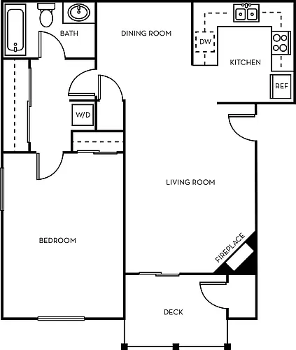 Floor plan 1x1C
