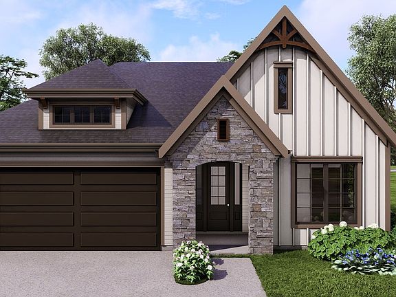 Elevation B with Stone Accent