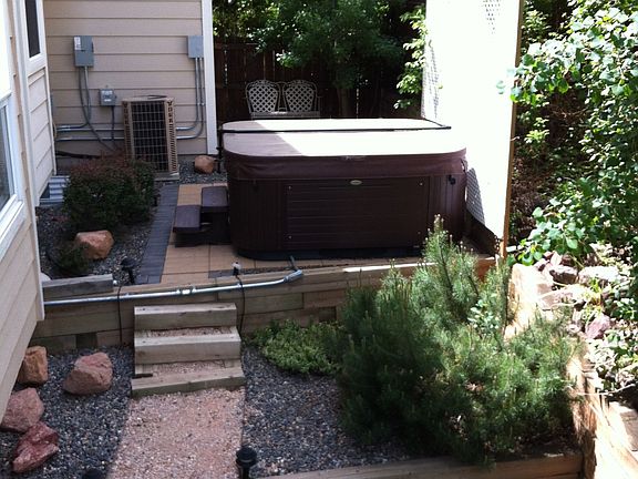 Side yard/hot tub