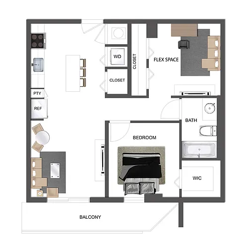 Floor plan A5 + Den