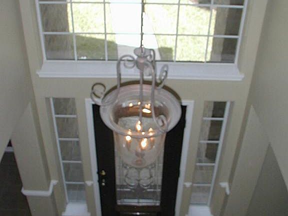 After entering, if you turn around this is the inside view of the front door entry.  Elegant!