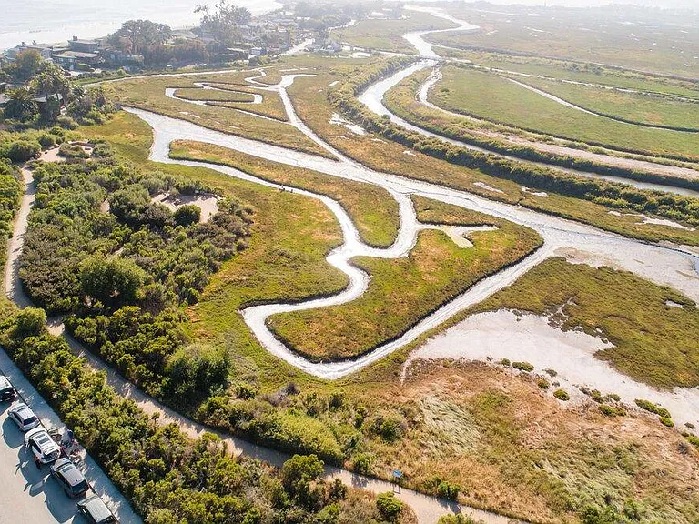 The Salt Marsh is directly across the street and has walking trails