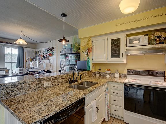 Kitchen view to living