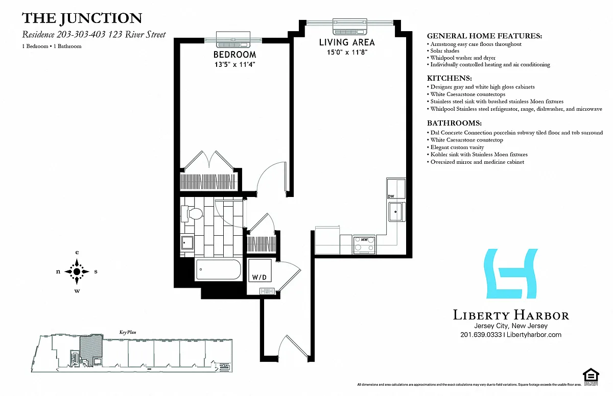 Floor plan JUNCTION-1 BEDROOM PLAN E