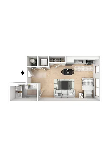 Floor plan Studio-A5